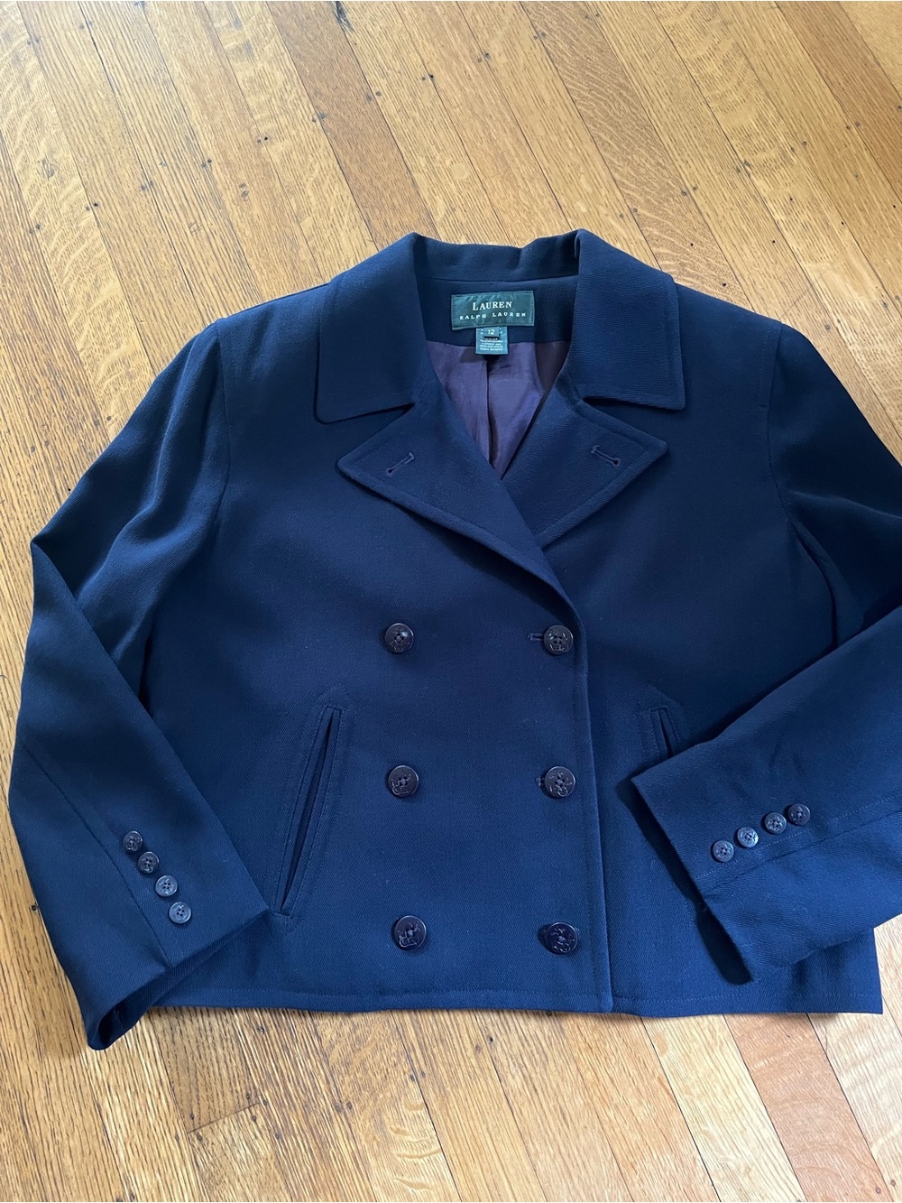 Vintage Lauren Ralph Lauren Navy Double-Breasted Blazer Jacket
